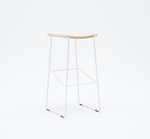 White kitchen stool